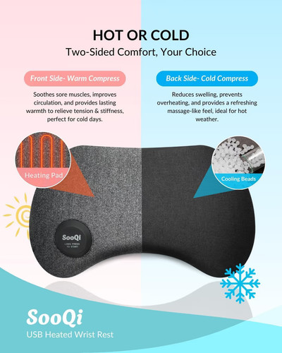 Usb heated mouse wrist - heated, rest