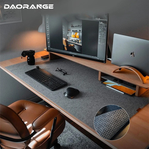Wool felt desk mat - felt, mouse