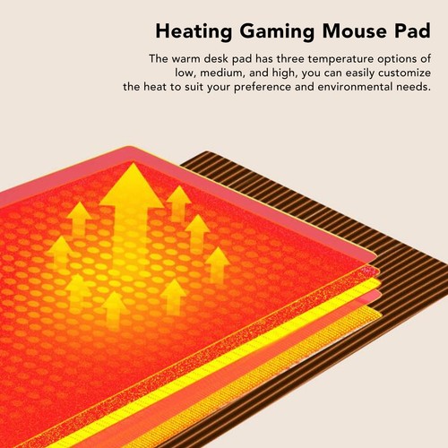 Grey heated mouse pad - grey, pu