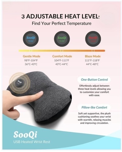 Usb heated mouse wrist rest - usb,