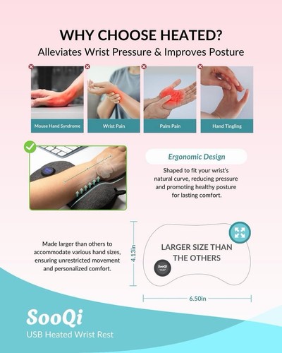 Usb heated wrist rest - heated,